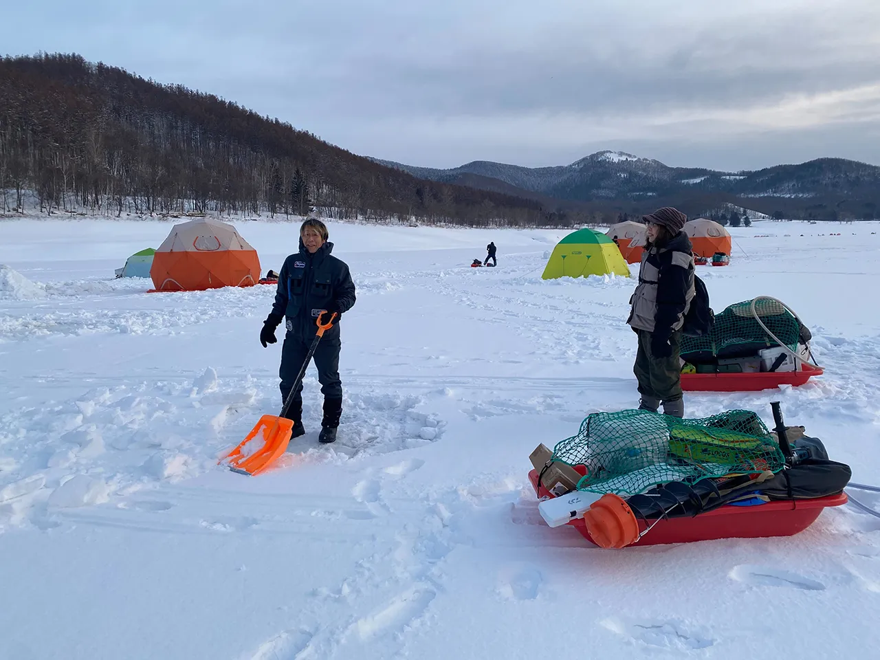 Wakasagi ice fishing experience